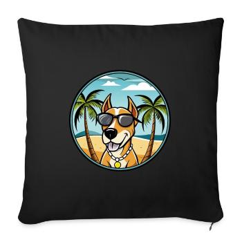 Transylvanian Hound Dog Breed Cartoon Sunglasses - Sofa pillowcase 17,3'' x 17,3'' (45 x 45 cm) - black - Front