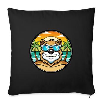 Tahltan Bear Dog Breed Cartoon Sunglasses Beach - Sofa pillowcase 17,3'' x 17,3'' (45 x 45 cm) - black - Front