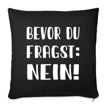 Avant de demander : Non - Housse de coussin décorative 45 x 45 cm - noir - Devant