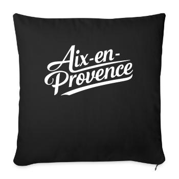 Aix-en-Provence - Housse de coussin décorative 45 x 45 cm - noir - Devant