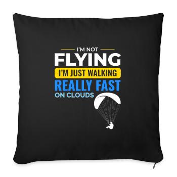 Paramotor Pilot Paramotoring Powered Paraglider - Sofa pillowcase 17,3'' x 17,3'' (45 x 45 cm) - black - Front
