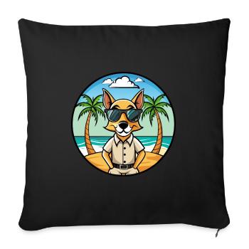 Braque Saint Germain Hunderasse Cartoon Sonnenbrille - Sofakissenbezug 45 x 45 cm - Schwarz - Vorne