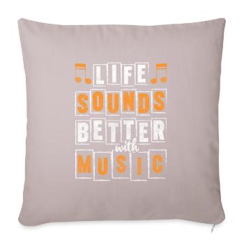 Orchestre musical Music Band - Housse de coussin décorative 45 x 45 cm - taupe clair - Devant