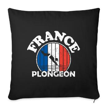 Diving - France diving - France - France sport - Sofa pillowcase 17,3'' x 17,3'' (45 x 45 cm) - black - Front
