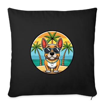 Grand Anglo Francais Dog Breed Cartoon Sunglasses - Sofa pillowcase 17,3'' x 17,3'' (45 x 45 cm) - black - Front