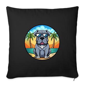 Neapolitan Mastiff Dog Breed Cartoon Sunglasses - Sofa pillowcase 17,3'' x 17,3'' (45 x 45 cm) - black - Front
