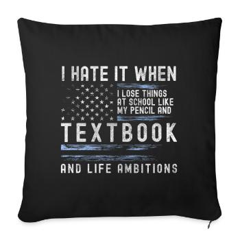 Student Uni Graduation Party - Sofa pillowcase 17,3'' x 17,3'' (45 x 45 cm) - black - Front