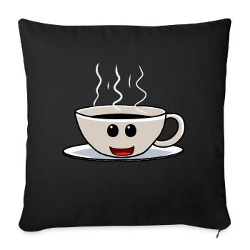 Good Morning Coffee Caffeine Coffee Mug Friendly - Sofa pillowcase 17,3'' x 17,3'' (45 x 45 cm) - black - Front