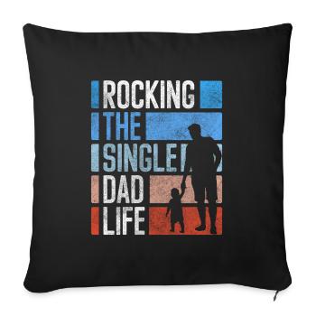 Statut de célibataire Humour - Housse de coussin décorative 45 x 45 cm - noir - Devant