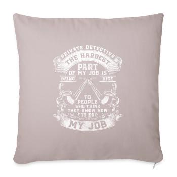 Private Detective Trace Crime Police - Sofa pillowcase 17,3'' x 17,3'' (45 x 45 cm) - light taupe - Front
