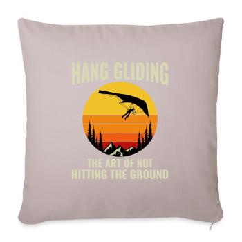 Deltaplane Sports aériens Aventure Pilote de vol à voile - Housse de coussin décorative 45 x 45 cm - taupe clair - Devant