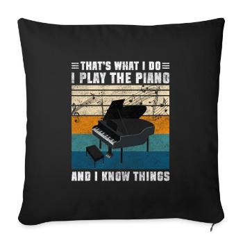 Piano Player Classical Musician Concert - Sofa pillowcase 17,3'' x 17,3'' (45 x 45 cm) - black - Front