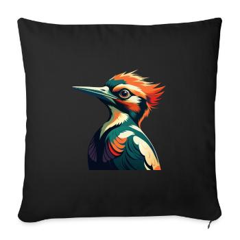Pic Personnage De Dessin Animé Animal De Compagnie Coloré - Housse de coussin décorative 45 x 45 cm - noir - Devant