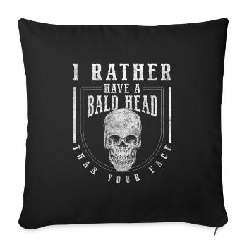 Hairstyle Old Plate Hair - Sofa pillowcase 17,3'' x 17,3'' (45 x 45 cm) - black - Front