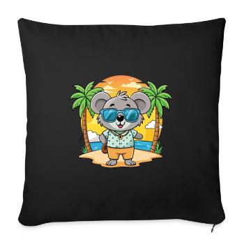 Koala Funny Cartoon Summer Beach Sunglasses - Sofa pillowcase 17,3'' x 17,3'' (45 x 45 cm) - black - Front