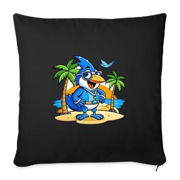 Lunettes de soleil Blue Jay Funny Cartoon Summer Beach - Housse de coussin décorative 45 x 45 cm - noir - Devant