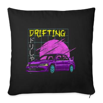Drifting Tuning Fahrzeug Jdm - Sofakissenbezug 45 x 45 cm - Schwarz - Vorne