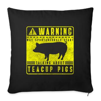 Pig breeding - Sofa pillowcase 17,3'' x 17,3'' (45 x 45 cm) - black - Front