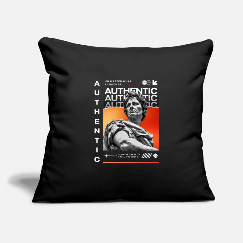 Authentique Housse de coussin décorative 45 x 45 cm