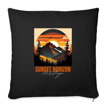 Sunset horizon heritage - Sofa pillowcase 17,3'' x 17,3'' (45 x 45 cm) - black - Front