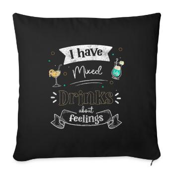 Barman Beer Drinker Gin - Housse de coussin décorative 45 x 45 cm - noir - Devant