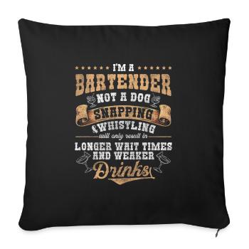 Bartender Alcohol Drinker Celebrations - Sofa pillowcase 17,3'' x 17,3'' (45 x 45 cm) - black - Front