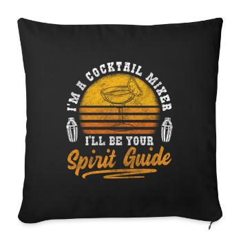 Blender Drinks Drinker Rum - Sofa pillowcase 17,3'' x 17,3'' (45 x 45 cm) - black - Front