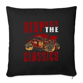 Classic Original Motor Sports Car - Sofa pillowcase 17,3'' x 17,3'' (45 x 45 cm) - black - Front