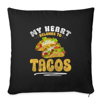 Foodie latino mexicain Cinco de Mayo - Housse de coussin décorative 45 x 45 cm - noir - Devant