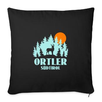 Ortler - Housse de coussin décorative 45 x 45 cm - noir - Devant
