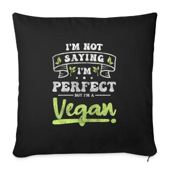 Nutrition Animal welfare Nature - Sofa pillowcase 17,3'' x 17,3'' (45 x 45 cm) - black - Front