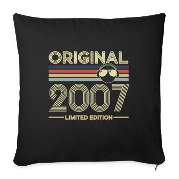 2007 - Sofa pillowcase 17,3'' x 17,3'' (45 x 45 cm) - black - Front