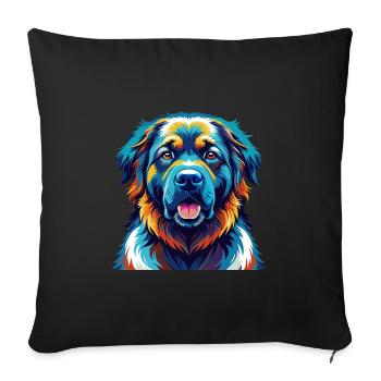 Caucasian Shepherd Dog Breed Cartoon Kawaii - Sofa pillowcase 17,3'' x 17,3'' (45 x 45 cm) - black - Front