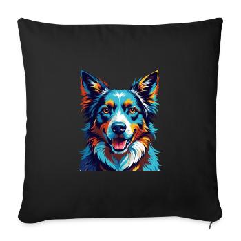 Carpathian Shepherd Dog Breed Cartoon Kawaii - Sofa pillowcase 17,3'' x 17,3'' (45 x 45 cm) - black - Front