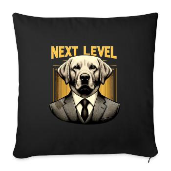 Dudley Labrador Suit Next Level Dog Gift - Sofa pillowcase 17,3'' x 17,3'' (45 x 45 cm) - black - Front