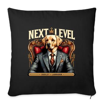 Dudley Labrador Anzug Next Level Hund Königssessel - Sofakissenbezug 45 x 45 cm - Schwarz - Vorne