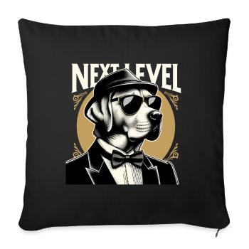 Dudley Labrador Tuxedo Costume Next Level Cadeau - Housse de coussin décorative 45 x 45 cm - noir - Devant