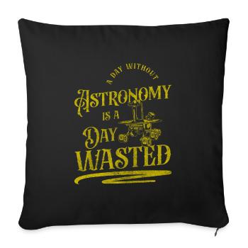 Universe Star Discover Moon - Sofa pillowcase 17,3'' x 17,3'' (45 x 45 cm) - black - Front