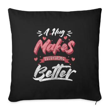 Love Closeness - Sofa pillowcase 17,3'' x 17,3'' (45 x 45 cm) - black - Front