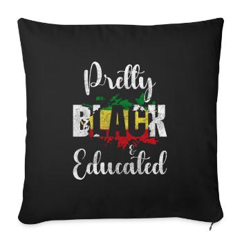 Afrique Serengeti Conservation Éléphant - Housse de coussin décorative 45 x 45 cm - noir - Devant