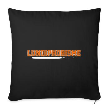 Lundiphobisme - Housse de coussin décorative 45 x 45 cm - noir - Devant