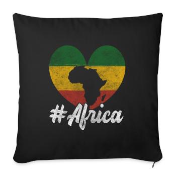 Africa Nature Africans - Sofa pillowcase 17,3'' x 17,3'' (45 x 45 cm) - black - Front