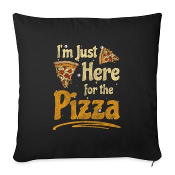Pizza Pizzaofen Restaurant Lecker - Sofakissenbezug 45 x 45 cm - Schwarz - Vorne