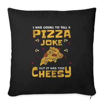 Fast food food pizza baker - Sofa pillowcase 17,3'' x 17,3'' (45 x 45 cm) - black - Front