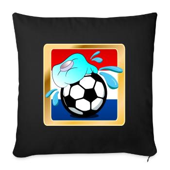 HOLLAND - FOOTBALL HOT SUMMER NETHERLANDS - Sofa pillowcase 17,3'' x 17,3'' (45 x 45 cm) - black - Front