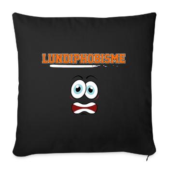 Mondayphobism - Sofa pillowcase 17,3'' x 17,3'' (45 x 45 cm) - black - Front