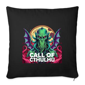 Cthulhu Lord & Savior Monster Horror T-Shirt - Sofakissenbezug 45 x 45 cm - Schwarz - Vorne