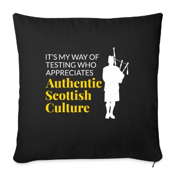 Bagpipe Player Instrument Scottish Scotland Music - Sofa pillowcase 17,3'' x 17,3'' (45 x 45 cm) - black - Front