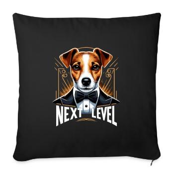 Cadeau Jack Russell Terrier Tuxedo Next Level - Housse de coussin décorative 45 x 45 cm - noir - Devant