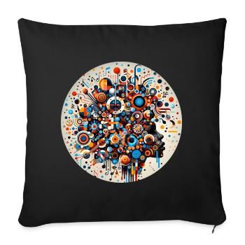 Chromatischer Afro-Fusion-Stil - Sofakissenbezug 45 x 45 cm - Schwarz - Vorne